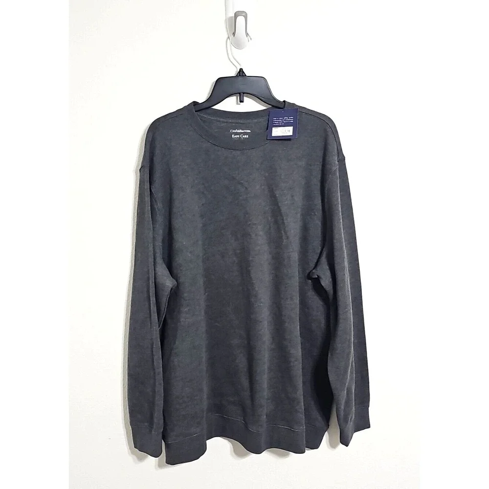 Croft & Barrow Easy Care Men's Sweater Crewneck  Size 2XL Color Gray  NWT
